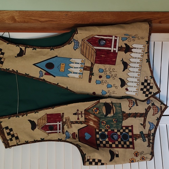 Hand Crafted Tops - Birdhouse vest